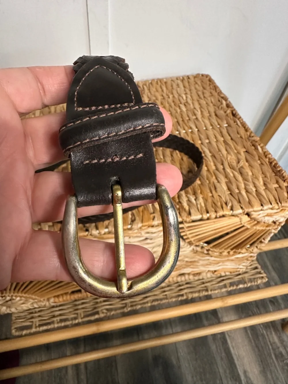 genuine leather handwoven braided